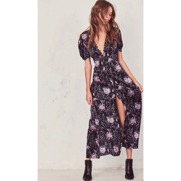 LoveShackFancy Dresses & Skirts - NWT LoveShackFancy Silk Delaney Dress in Navy Cosmos